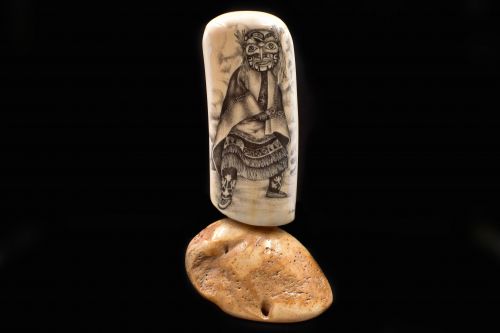 EAGLE MOON DANCER SCRIMSHAW